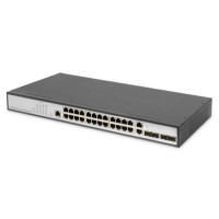 DIGITUS 24-Port Gigabit Switch, 19 Zoll, Managed, 2 Uplinks