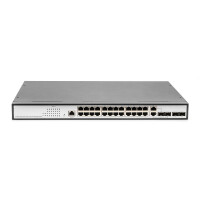 DIGITUS 24-Port Gigabit Switch, 19 Zoll, Managed, 2 Uplinks