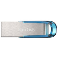 SanDisk Ultra Flair - 128 GB - USB Typ-A - 3.2 Gen 1 (3.1 Gen 1) - 150 MB/s - Ohne Deckel - Blau - Silber
