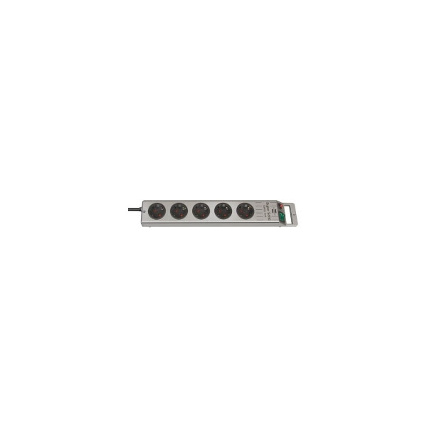 Brennenstuhl Super-Solid Line - 5 AC-Ausgänge - Silber - 2,5 m
