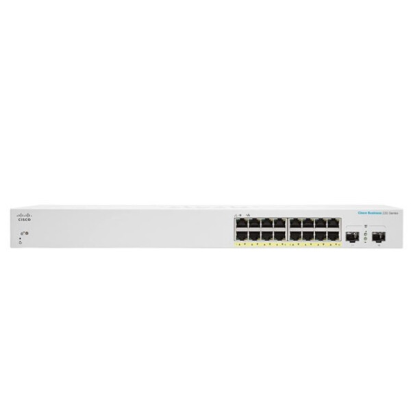 Cisco CBS220-16P-2G - Managed - L2 - Gigabit Ethernet (10/100/1000) - Power over Ethernet (PoE) - Rack-Einbau