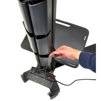 Ergotron Neo-Flex Mobile MediaCenter LD - Multimedia-Wagen - Schwarz - Flachbildschirm - 22,7 kg - 68,6 cm (27 Zoll) - 139,7 cm (55 Zoll)