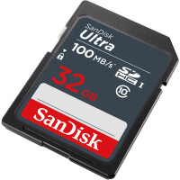 SanDisk Ultra 32GB SDHC Mem Card 100MB/s - 32 GB - SDHC - Klasse 10 - UHS-I - 100 MB/s - Class 1 (U1)