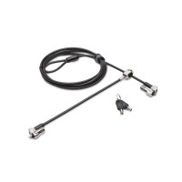 Kensington NanoSaver®-Laptopschloss mit zwei Schließköpfen - 1,8 m - Kensington - Schlüssel - Karbonstahl - Schwarz - Edelstahl