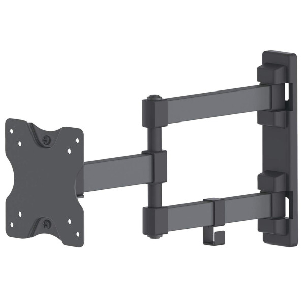 Manhattan Universal TV-Wandhalterung - neig- und schwenkbar - Ein doppelt schwenkbarer Arm - geeignet für Bildschirme von 13" bis 27"* und bis zu 20 kg - Wandabstand 50 bis 354 mm - schwarz - 20 kg - 33 cm (13 Zoll) - 68,6 cm (27 Zoll) - 75 x 75 mm - 100
