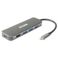 D-Link 5-IN-1 USB-C HUB DOCKING - Kabel - Digital/Daten