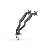 DIGITUS Universal Dual Monitorhalter mit Gasdruckfeder und Klemmbefestigung