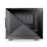 Thermaltake Divider 200 TG Air Micro - Micro Tower - PC - Schwarz - SPCC - Gehärtetes Glas - Gaming - Blau - Grün - Rot