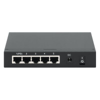 Intellinet PoE-Powered 5-Port Gigabit Switch with PoE Passthrough - Switch - 1 x 10/100/1000 + 4 x 10/100/1000 (PoE)