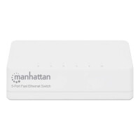 Manhattan 5-Port Fast Ethernet Switch - Kunststoffgeh&auml;use - Desktop-Format - IEEE 802.3az (Energy Efficient Ethernet) - Unmanaged - Fast Ethernet (10/100) - Vollduplex
