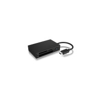 ICY BOX IB-CR401-C3 - CF - MicroSD (TransFlash) - MicroSDHC - MicroSDXC - SD - SDHC - SDXC - Schwarz - Aluminium - Kunststoff - USB 3.2 Gen 1 (3.1 Gen 1) Type-C - USB - 49 mm