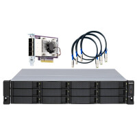 QNAP TL-R1200S-RP - HDD / SSD-Geh&auml;use - 2.5/3.5 Zoll - Serial ATA III - 6 Gbit/s - Hot-Swap - Schwarz - Grau
