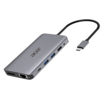 Acer HP.DSCAB.009 - Kabelgebunden - USB 3.2 Gen 1 (3.1 Gen 1) Type-C - 3,5 mm - 10,100,1000 Mbit/s - Silber - MicroSD (TransFlash) - SD