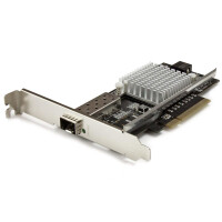 StarTech.com 1 Port 10G Open SFP+ Netzwerkkarte - PCIe - Intel Chip - MM/SM - Eingebaut - Verkabelt - PCI Express - Faser - 10000 Mbit/s - Schwarz