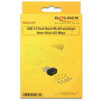 Delock USB 2.0 Dual Band WLAN ac/a/b/g/n Nano Stick - Netzwerkadapter - USB 2.0