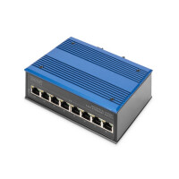 DIGITUS 8 Port Fast Ethernet Netzwerk Switch, Industrial,...