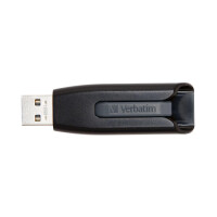 Verbatim V3 - USB 3.0-Stick 128 GB - Schwarz - 128 GB - USB Typ-A - 3.2 Gen 1 (3.1 Gen 1) - 80 MB/s - Dia - Schwarz