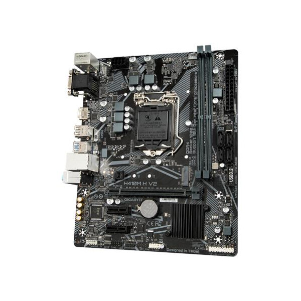 Gigabyte H410M H V2 - Intel - LGA 1200 - Intel® Celeron® - Intel® Core™ i3 - Intel® Core™ i5 - Intel® Core™ i7 - Intel® Core™ i9 - Intel® Pentium® - DDR4-SDRAM - 64 GB - DIMM