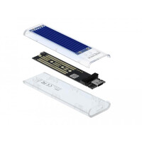 Delock 42620 - SSD-Geh&auml;use - M.2 - M.2 - 10 Gbit/s - USB Anschluss - Blau