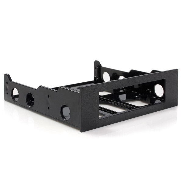 StarTech.com Speichereinschubadapter für 3.5" (8.9cm) Festplatten auf 5.25" (13.3cm) Schacht - 13,3 cm (5.25 Zoll) - Frontblende - 3.5 Zoll - Schwarz - Kunststoff - CE - TAA - REACH