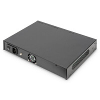 DIGITUS 8- Port Gigabit PoE Switch, 19 Zoll, Unmanaged, 2 Uplinks