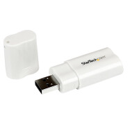 StarTech.com USB Audio Adapter - Externe USB Soundkarte - Weiß - USB