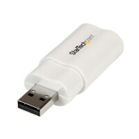 StarTech.com USB Audio Adapter - Externe USB Soundkarte - Weiß - USB