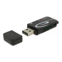 Delock 91602 - MMC - MMC Mobile - MMC+ - MMCmicro - MicroSD (TransFlash) - MicroSDHC - MicroSDXC - MiniSD - RS-MMC - SD,... - Schwarz - 480 Mbit/s - Android 10.0+ - Chrome OS 86.0+ - Linux Kernel 3.2+ - Mac OS 10.15.7+ - Windows 8.1/10 - USB 2.0 - 22 mm