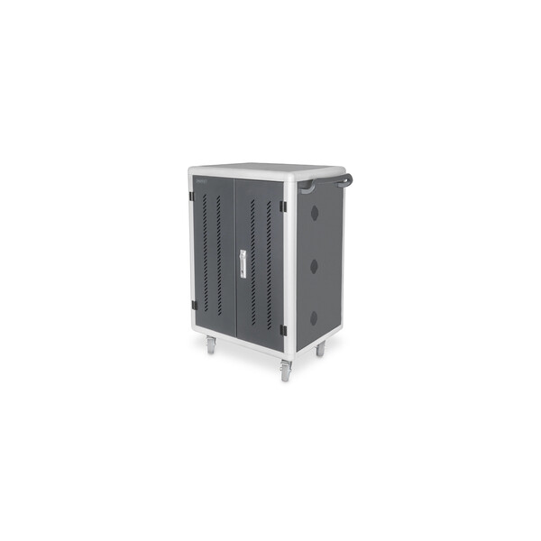 DIGITUS Mobiler Ladeschrank für Notebooks / Tablets bis 15,6 Zoll, Datensynchronisation, UV-C