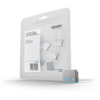 Lindy USB Port Schloss 10 Stueck OHNE Schlüssel Code BLAU