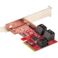 StarTech.com PCIe SATA Controller Karte - 6 Port SATA 3 Erweiterungskarte/Kontroller für P