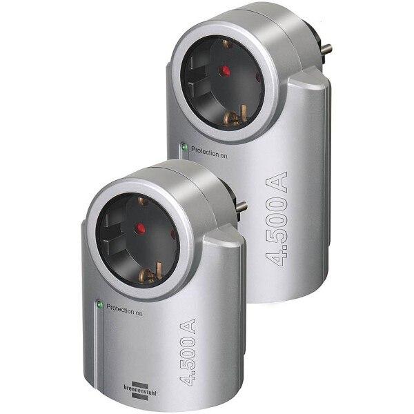 Brennenstuhl BN-SPP01 - 1 AC-Ausgänge - Typ F - 230 V - 16 A - 3680 W - Schwarz - Silber