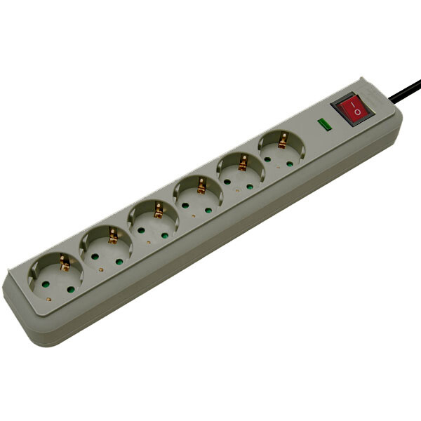 Brennenstuhl 1159750015 - 6 AC-Ausgänge - 16 A - 4500 A - Grau - 1,5 m