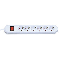 Bachmann SMART 6x Schuko H05VV-F 3G 1.50mm&sup2; 16A/3680W 5m - 5 m - Kunststoff - Wei&szlig; - 6 AC-Ausg&auml;nge - 3680 W - 16 A