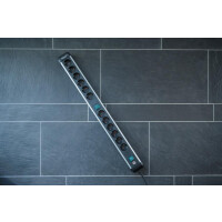 Brennenstuhl 1391030200 Steckdosenleiste mit Schalter Silber-Schwarz Schutzkontakt 1 St.