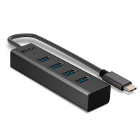 Lindy 43325 - USB 3.2 Gen 1 (3.1 Gen 1) Type-C - USB 3.2 Gen 1 (3.1 Gen 1) Type-A - 5000 Mbit/s - Grau - Aluminium - Kunststoff - 0,3 m