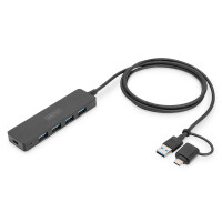 DIGITUS - DA-70236 - USB Hub 4P. USB 3.0 Slim 1,2m