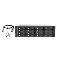 QNAP TL-R1620Sep-RP - HDD / SSD-Gehäuse - 2.5/3.5 Zoll - SAS-3 - Serial ATA III - Hot-Swap - Rack-Einbau - Schwarz - Grau