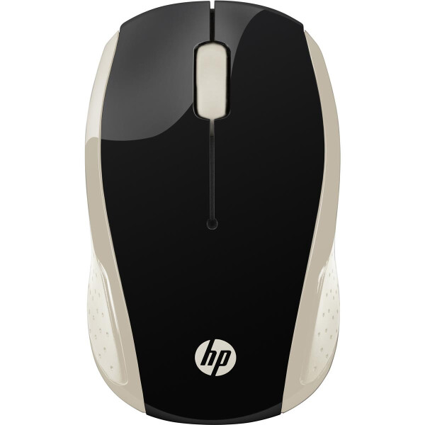 HP Wireless-Maus 200 (Silk Gold) - Beidhändig - Optisch - RF Wireless - 1000 DPI - Schwarz - Gold