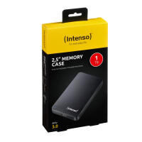 Intenso Memory Case 2.5" USB 3.0 - 1TB - 1,02 TB - 2.5" - 3.2 Gen 1 (3.1 Gen 1) - 5400 RPM - Schwarz