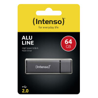 Intenso Alu Line - 64 GB - USB Typ-A - 2.0 - 28 MB/s - Kappe - Anthrazit