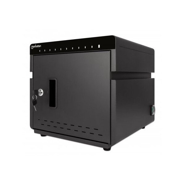 Manhattan 10-Port Ladeschrank 180 W, 10 USB-C PD-Ports, geräumige Fächer für Handys und Ta