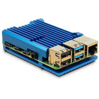 Inter-Tech 88887360 - Hülle - Raspberry Pi - Raspberry Pi - Blau - Aluminium - 86 mm