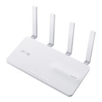 ASUS EBR63 – Expert WiFi - Wi-Fi 6 (802.11ax) - Dual-Band (2,4 GHz/5 GHz) - Eingebauter Ethernet-Anschluss - Weiß - Tabletop-Router