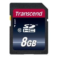 Transcend TS8GSDHC10 - 8 GB - SDHC - Klasse 10 - NAND - 30 MB/s - Schwarz