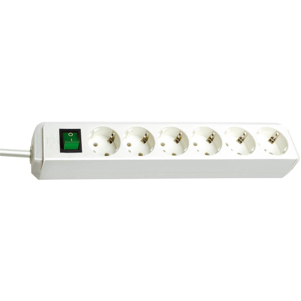 Brennenstuhl 1159520400 - 3 m - 6 AC-Ausgänge - Weiß - Weiß