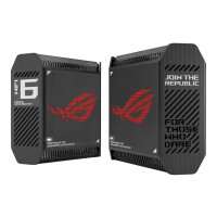 ASUS ROG Rapture GT6 (B-2-PK) - Schwarz - Intern - Mesh-Router - Leistung - 538,8 m² - Tri-Band (2,4 GHz / 5 GHz / 5 GHz)