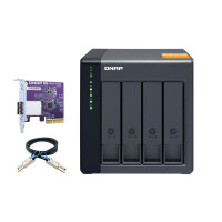 QNAP TL-D400S - HDD / SSD-Geh&auml;use - 2.5/3.5 Zoll - Serial ATA II - Serial ATA III - 6 Gbit/s - Hot-Swap - Schwarz - Grau