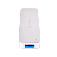SilverStone MS09 - SSD-Geh&auml;use - M.2 - Serial ATA III - 10 Gbit/s - USB Anschluss - Silber