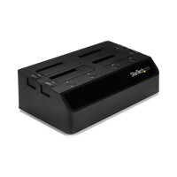 StarTech.com USB 3.0 4 Bay 2,5" / 3,5" SATA III Festplatten / SSD Dockingstation mit UASP und zwei Lüftern - Speichergehäuse - 4 Schächte ( SATA-600 )